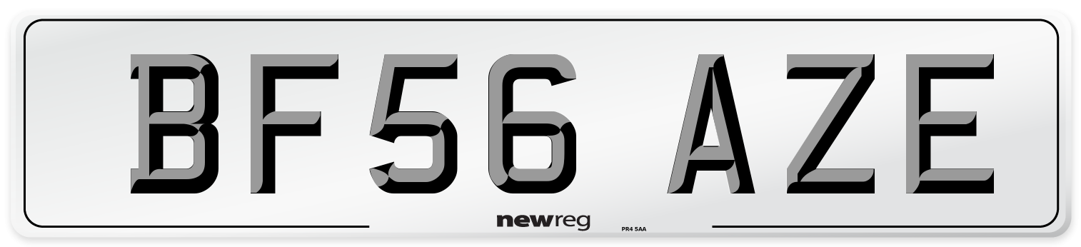 BF56 AZE Number Plate from New Reg